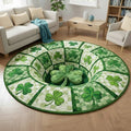 Shamrock Round Mat Rug - Nature Design | Serene Home Decor (Design 4)
