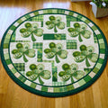 Shamrock Round Mat Rug - Nature Design | Serene Home Decor (Design 6)