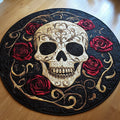 Skull Round Mat Rug - Nature Design | Serene Home Decor (Design 14)