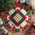 Snowy Eve Round Mat Rug - Nature Design | Serene Home Decor (Design 2)