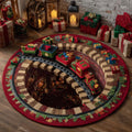 Spiral Express Round Mat Rug - Nature Design | Serene Home Decor (Design 2)