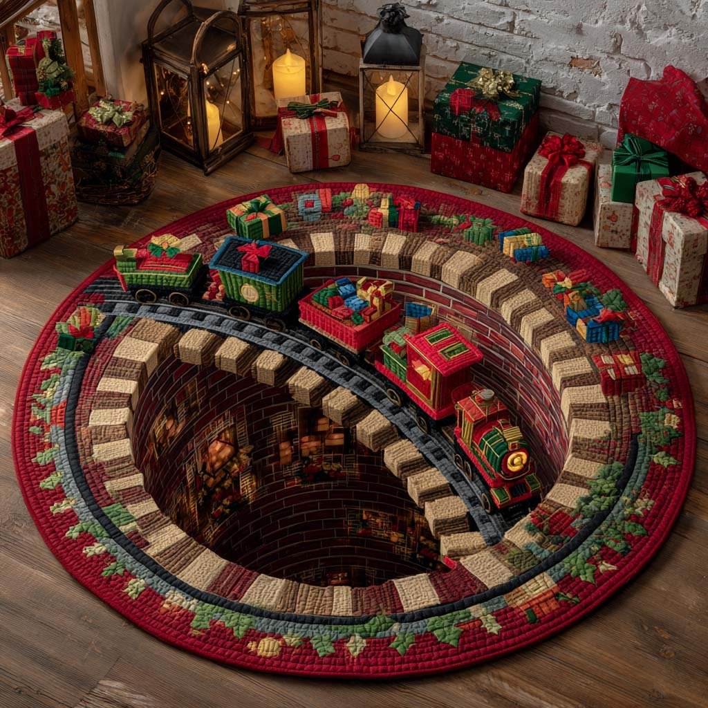 Spiral Express Round Mat Rug - Nature Design | Serene Home Decor (Design 2)