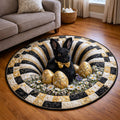 Spring Hopper Round Mat Rug - Nature Design | Serene Home Decor (Design 2)