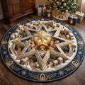 Star Nativity Round Mat Rug - Nature Design | Serene Home Decor