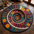 Sugar Skull Votex Round Mat Rug - Nature Design | Serene Home Decor