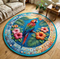Summer Escape Round Mat Rug - Nature Design | Serene Home Decor (Design 3)