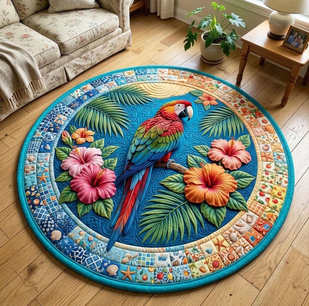 Summer Escape Round Mat Rug - Nature Design | Serene Home Decor (Design 3)