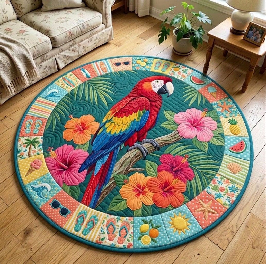 Summer Escape Round Mat Rug - Nature Design | Serene Home Decor (Design 5)