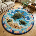 Summer Escape Round Mat Rug - Nature Design | Serene Home Decor (Design 4)