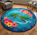 Summer Escape Round Mat Rug - Nature Design | Serene Home Decor (Design 2)