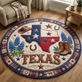 Texas Pride Round Mat Rug - Nature Design | Serene Home Decor (Design 3)