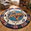 Texas Pride Round Mat Rug - Nature Design | Serene Home Decor (Design 7)