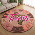 Texas Pride Round Mat Rug - Nature Design | Serene Home Decor (Design 4)