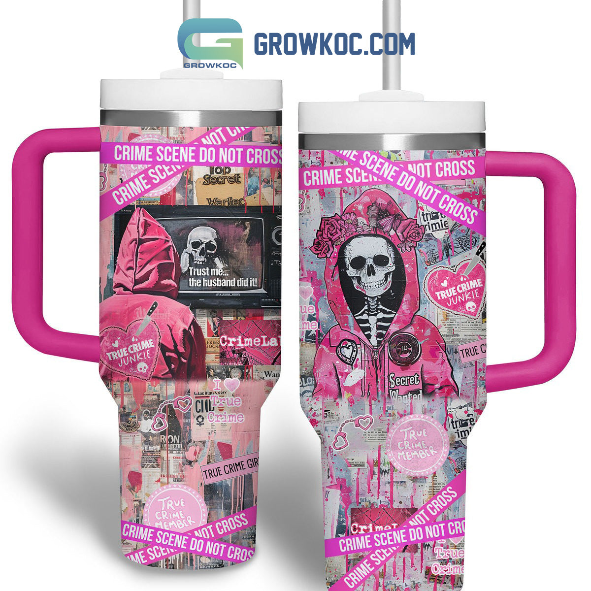 True Crime Member Do Not Cross The Crime Scene 30oz or 40oz Stainless Steel Tumbler With Handle HG