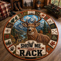 Wild Deer Hunting Round Mat Rug - Cute Animal Design | Charming Home Decor