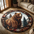 Wild Paws Round Mat Rug - Nature Design | Serene Home Decor (Design 2)