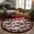 Winter Haven Round Mat Rug - Nature Design | Serene Home Decor (Design 2)