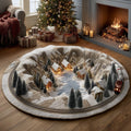 Winter Ride Round Mat Rug - Nature Design | Serene Home Decor (Design 3)