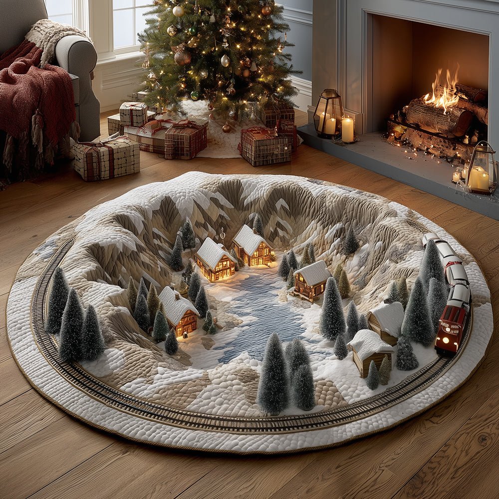 Winter Ride Round Mat Rug - Nature Design | Serene Home Decor (Design 3)