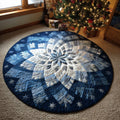 Winter Star Round Mat Rug - Nature Design | Serene Home Decor (Design 2)