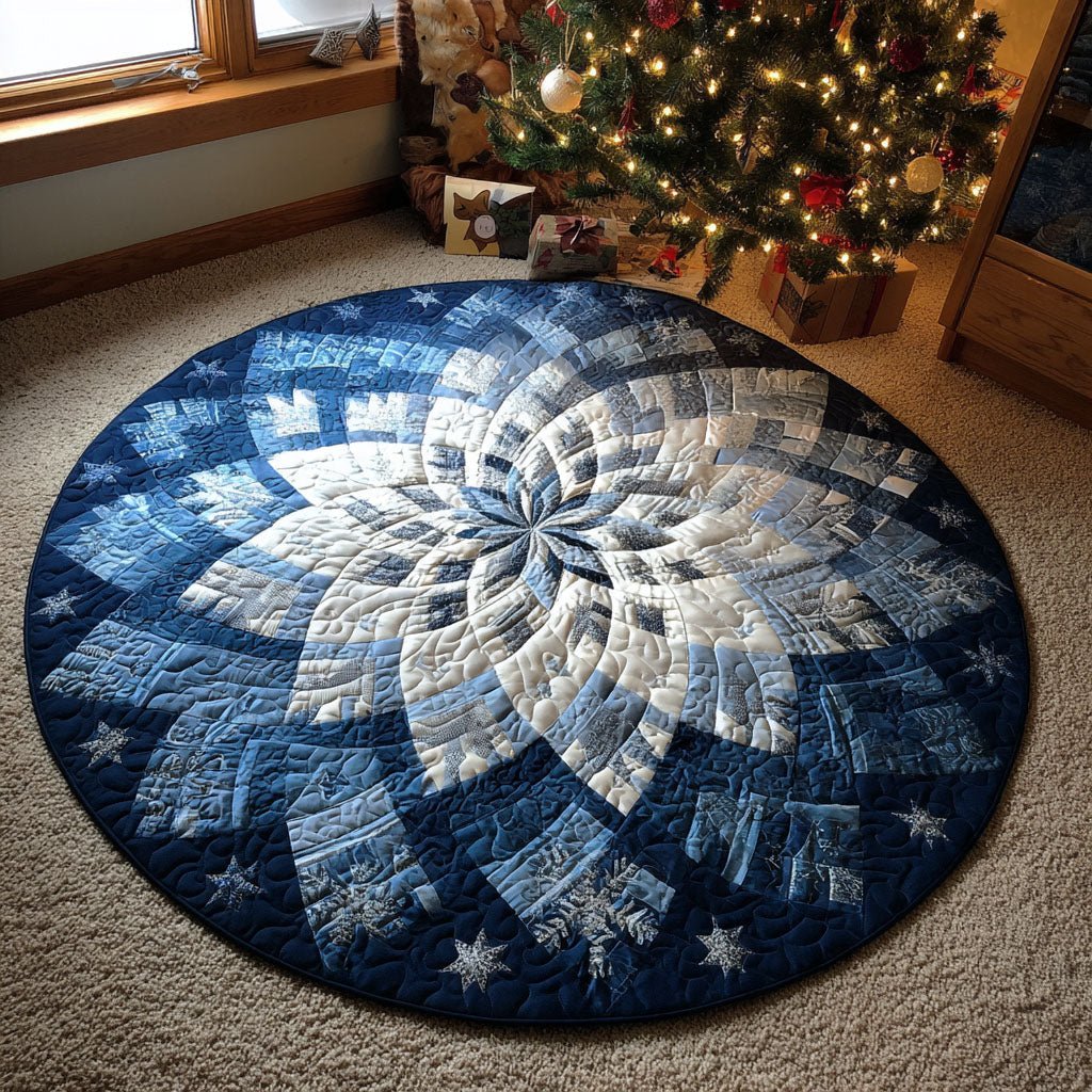 Winter Star Round Mat Rug - Nature Design | Serene Home Decor (Design 2)