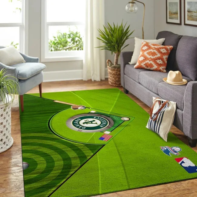 Oakland Athletics Rug – Baseball Field Are...