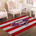 Striped Rug with Classic Vintage Wood Texture De...