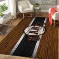 Modern Graphic Rug for Living Room Decor Black a...