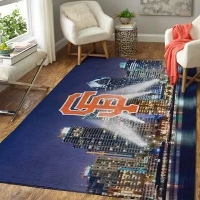 Houston City Skyline Multicolor Rug for Living R...