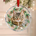 Custom Cat Photo Christmas Ornament, Pet Memorial Keepsake