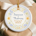 Personalized Engagement Ornament Custom Couples Gift with Names and Date Engaged Ornament Christmas Keepsake Newly Engagement Present