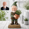 Personalized Grandpa Gnome Wooden Block – Custom Decor, Grandpa’s Garden Figurine