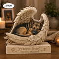 Personalized Dog Memorial Wooden Block, Angel Wings Pet Loss Gift, Custom Dog Keepsake Plaque, Forever Loved Sympathy Decor, Remembrance