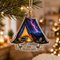 2D Flat Custom Camping Tent Acrylic Ornament, Personalized Happy Campers Bauble, RV Travel Keepsake, 2026 Family Mountain Decor