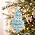 2D Flat Custom Up To 15 Names Sea Glass Tree 2026 Acrylic Ornament, Beach Family Christmas Decor, Coastal Keepsake, Grandkids Gift