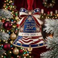 2D Flat Personalized USA 250th Anniversary Liberty Bell Ornament (1776-2026) Acrylic Christmas Tree Decor, Patriotic Keepsake Gift