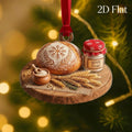 Personalized Bread Ornament, Custom Baker Christmas Ornament, 2D Flat Acrylic Bread Lover Gift, Bakery Keepsake