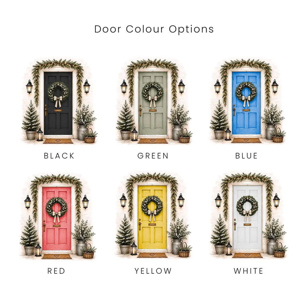 Personalised First Christmas in New Home Decoration, Road Name & Door Colour First Home Family Bauble Ornament Keepsake