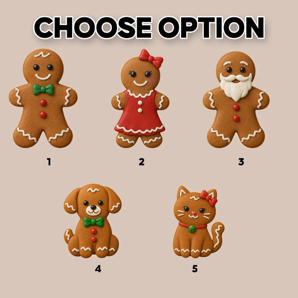 2D Flat Personalized Gingerbread House Acrylic Ornament, Custom Gingerbread Family Ornament, Faux 3D Holiday Decor, 2026 Christmas Keepsake