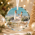 Custom Engagement Photo Ornament, Engagement Ornament, Marriage Proposal Gift, Newlywed Picture Keepsake, Couple Photo Engagement Gift