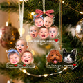 Personalized Baby Face Photo Ornament, Kid Photo Keepsake, Custom Baby Photo Acrylic Ornament, Gift for Grandma from Grandkids, Mom Gift