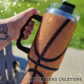 40 Ounce Blinged Out Sport Basketball Baseball Softball Mom Transparent Lid Rhinestone Diamond 40oz Tumbler With Handle HG
