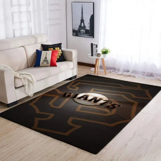 Giants Baseball Logo Area Rug for Living Room De...