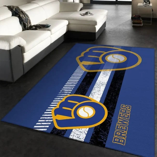 Brewers Baseball Area Rug for Living Room Decor ...