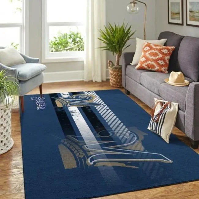 Modern Rug for Living Room and Bedroom Decor Blu...