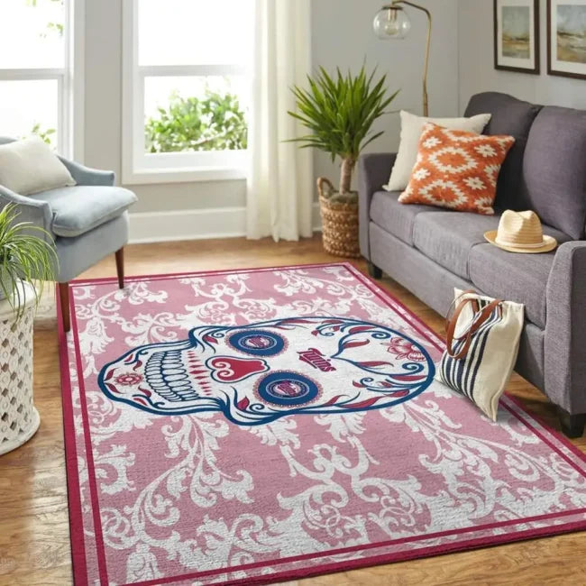 Candy Skull Decorative Mat for Home Decor Pink a...