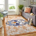 Decorative Rug Featuring Unique Artistic Skull D...