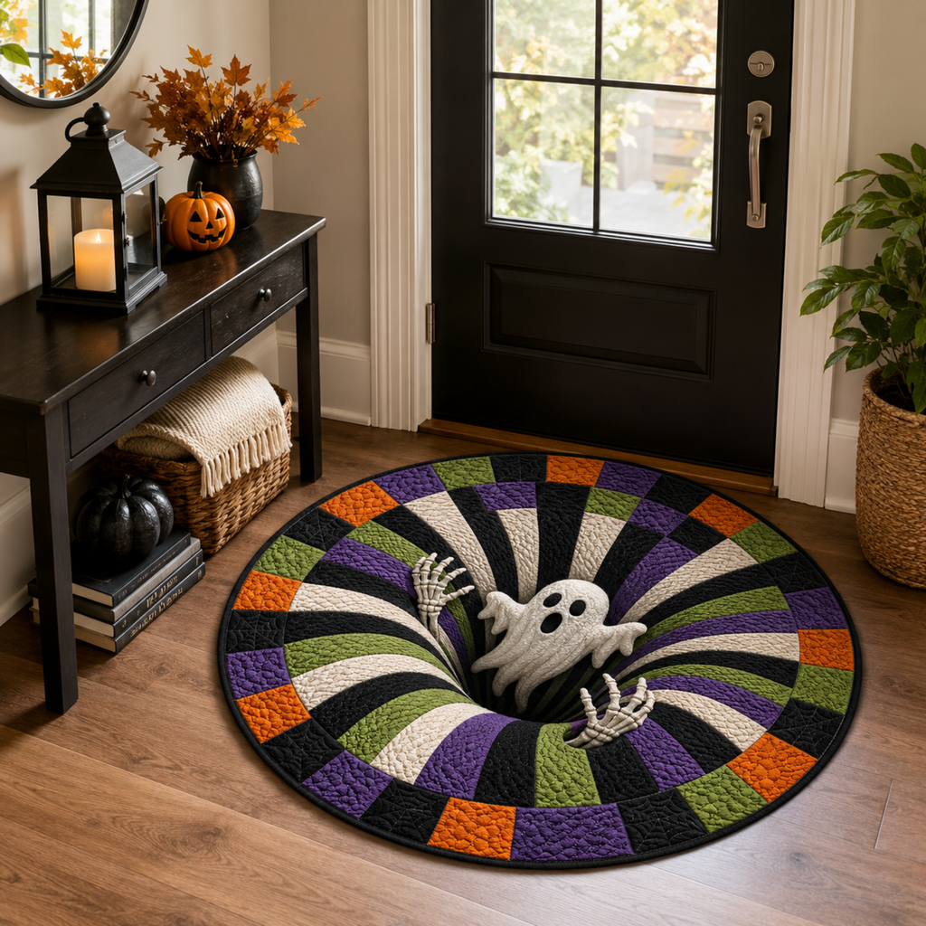 Chaotic Club Halloween Hypnotic Vortex 3D Rug