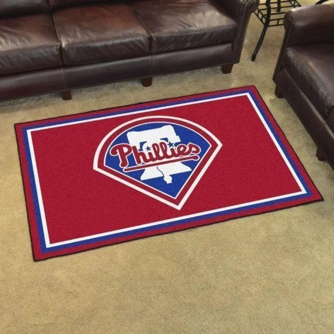 Phillies Living Room Mat Team Spirit Floor Rug B...