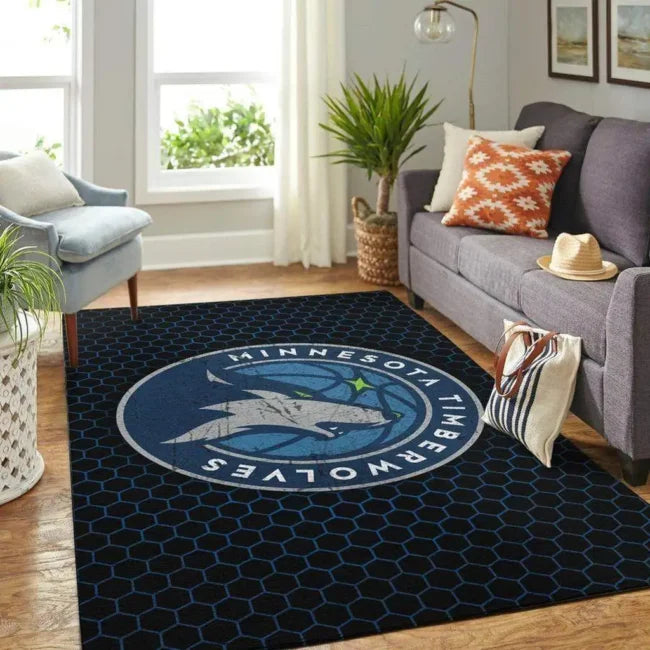 Minnesota Timberwolves Rug – Hexagon Patte...